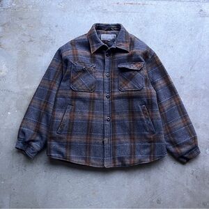 Vintage 90’s Naturalife Plaid Wool Quilted Shacket